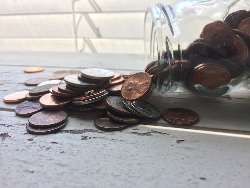 various coins as a means for saving the down payment