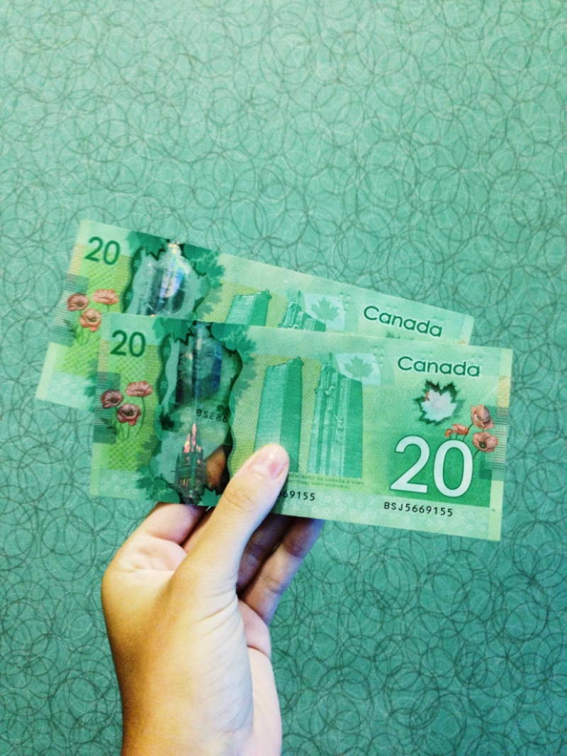 canadian cash in hand